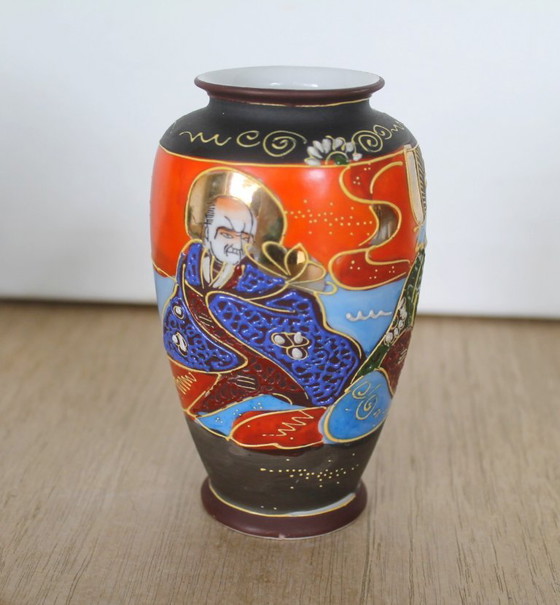 Lot de 2 Vases Satsuma Japonais Vintage – Années 60 – Porcelain (photo 5 of 11)