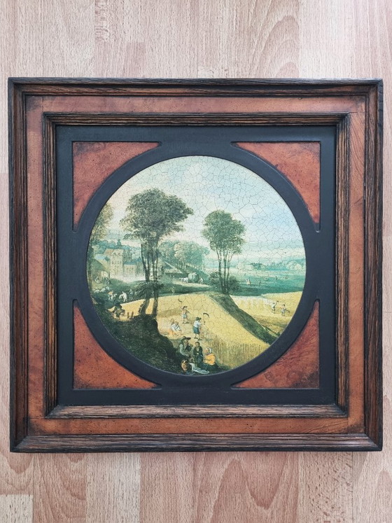 Set of 4 Wall Pictures: The Four Seasons (after Joos de Momper) – Decorative Objects, Wood (photo 3 of 9)