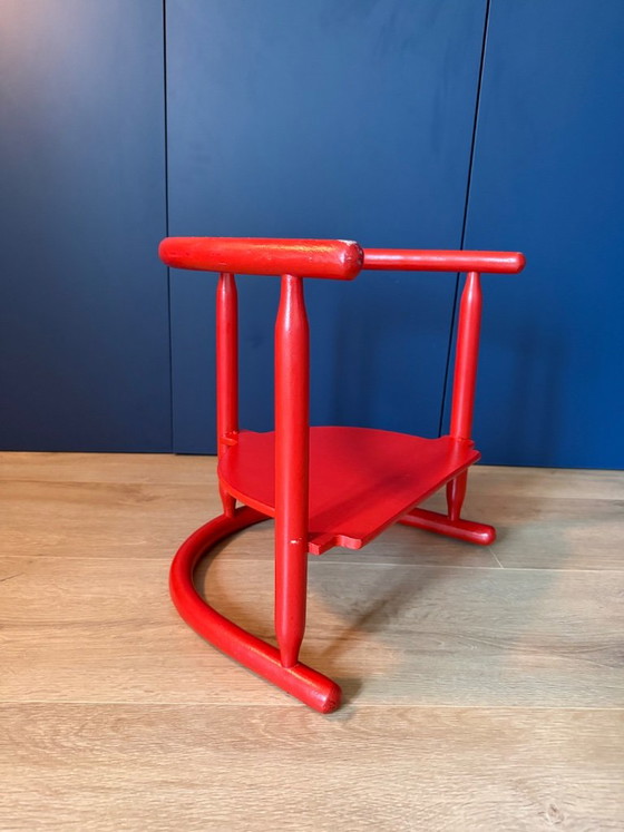 Vintage IKEA “Anna” Chair 1963. Karin Mobring, Side chairs, Wood, Red (photo 3 of 5)