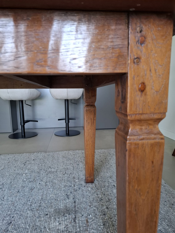 Image 1 of Table de salle à manger en chêne ancien 230x95x78 cm