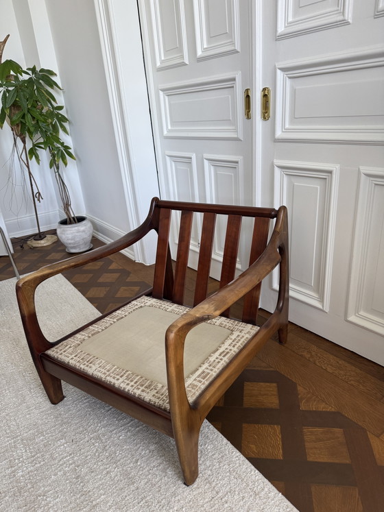 Image 1 of Fauteuil lounge en teck, style mid-century, design danois