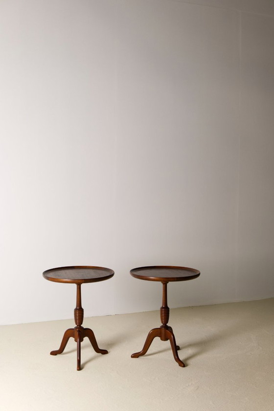 Image 1 of Coppia di tavolini laterali in mogano di Anton Kildeberg, Danimarca, anni '60