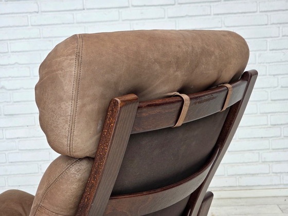 Image 1 of Década de 1970, diseño danés de Georg Thams, sillón, mobiliario de cuero.