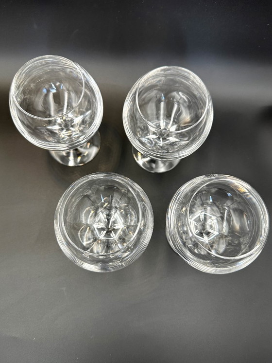 Image 1 of 4 x sherry glasses Thomas Web Lead Crystal