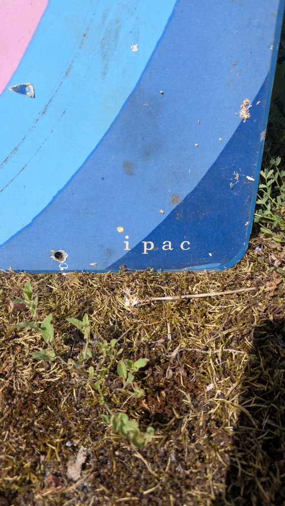 Image 1 of Ipac Vernier enamelled plate with "Supercarburant Antigivre" paper visual