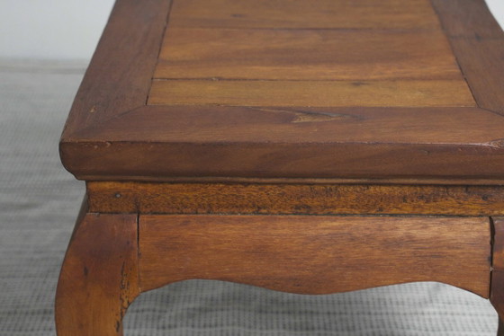 Hardhouten opiumkrukje/tafel, Aziatische lage bijzettafel, handgemaakte plantenstandaard van massief – Wood (photo 8 of 15)
