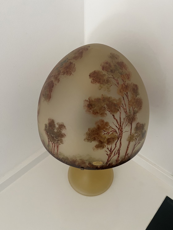 Image 1 of Paddenstoellamp gallé stijl handgemaakt