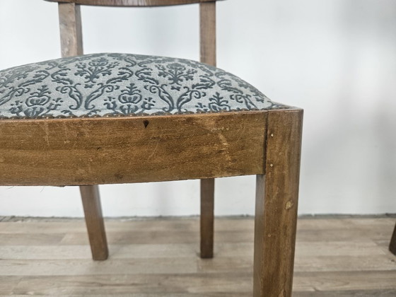 Image 1 of Art-Deco-Stuhlset mit Hocker