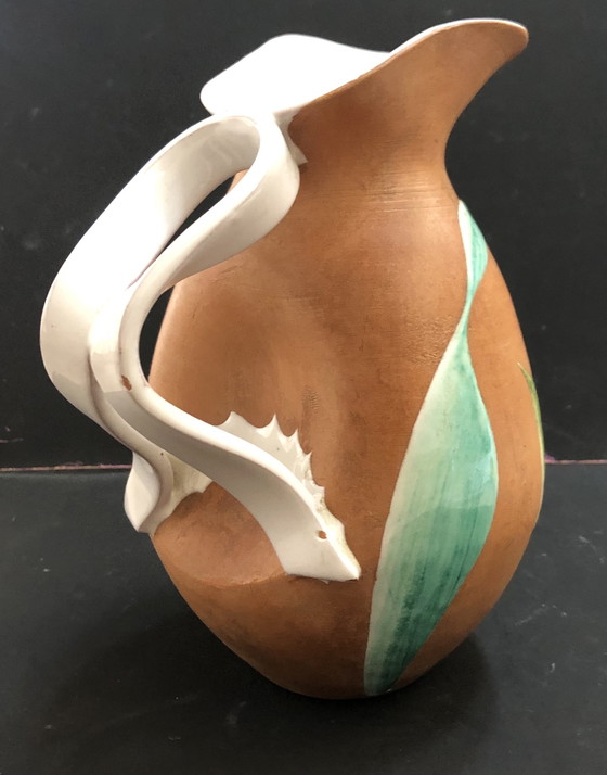 Image 1 of Vintage Ceramic Pitcher Vase From Fiamma, Italy