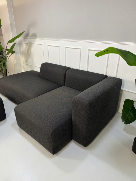 Image 1 of HAY Mags Sofa Grau Stoff Ecksofa Couch Modular + Hocker