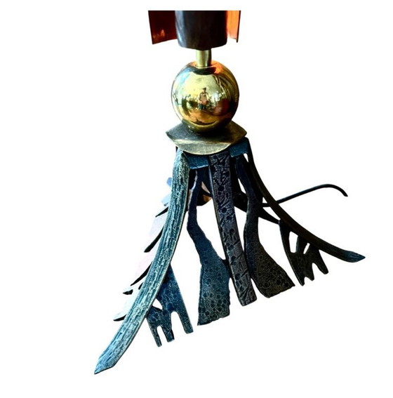 Image 1 of Unique Brutalist Table Lampshade – Vintage 1970s