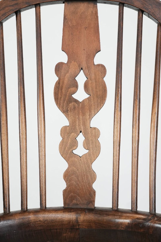 Image 1 of 2 sedie Windsor antiche inglesi con schienale alto del XVIII secolo