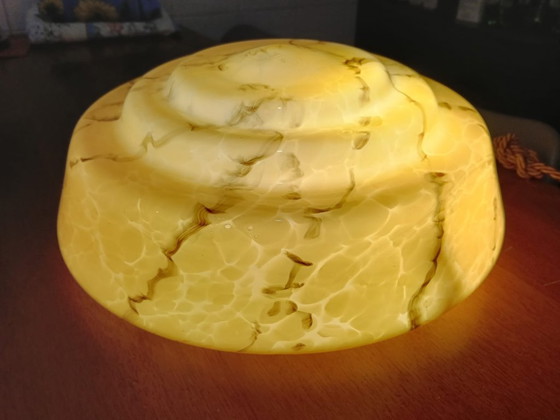 Image 1 of Lampada Art Déco in Vetro Marmorizzato Anni 30’ (G.E.B Kunstglas)