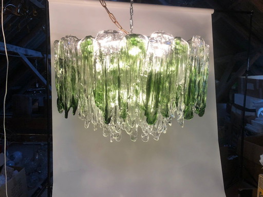 Mazzega Murano chandelier mid century modern
