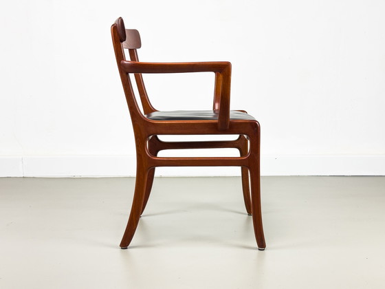 Image 1 of Fauteuil Rungstedlund En Teck et Cuir Par Ole Wanscher Pour P. Jeppesen, 1960S