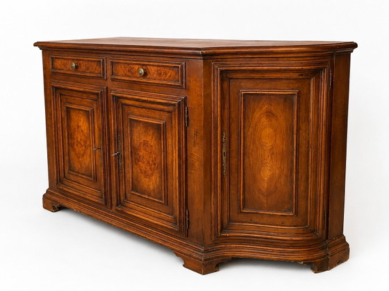 Vintage French Provençal sideboard with 4 doors – High Boards, Wood (photo 3 of 13)