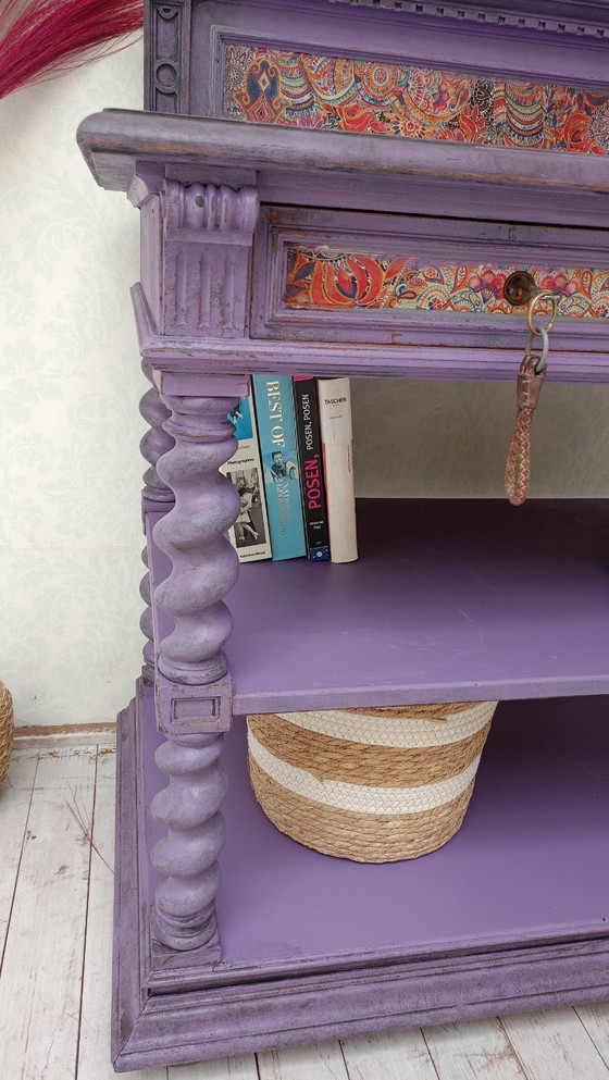 Image 1 of Bohemian Style Wooden Sideboard