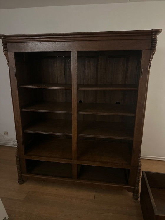 Armario antiguo de roble, Armarios de almacenamiento, Madera, Metal, Marrón, Klassiek (foto 6 de 6)