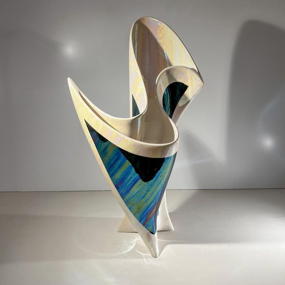 Vase sculptural en céramique irisée, années 1960-1970 – Ceramic (photo 9 of 14)