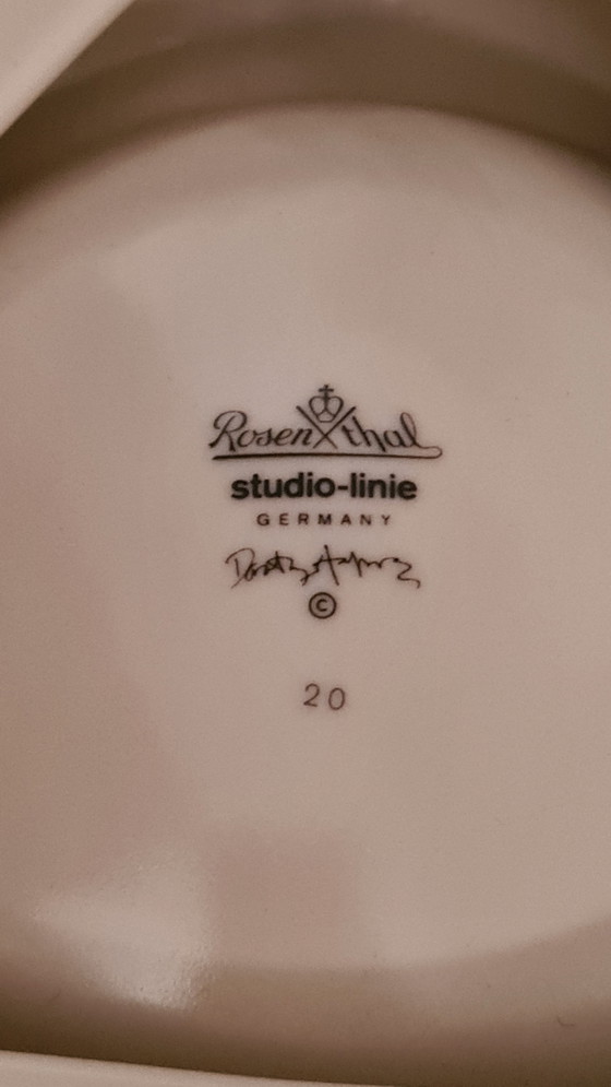 Image 1 of Dorothy Hafner per Rosenthal, posacenere triangolare "Flash", inutilizzato in scatola originale, Germania, anni '80