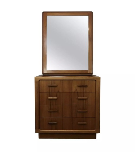 60s 70s teak sideboard chest of drawers & mirror Danish Design Denmark 60s 70s