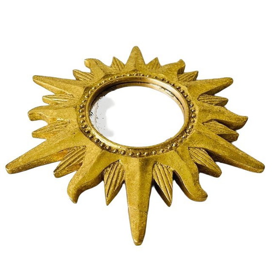 Image 1 of Vintage gouden zonnespiegel hollywood regency