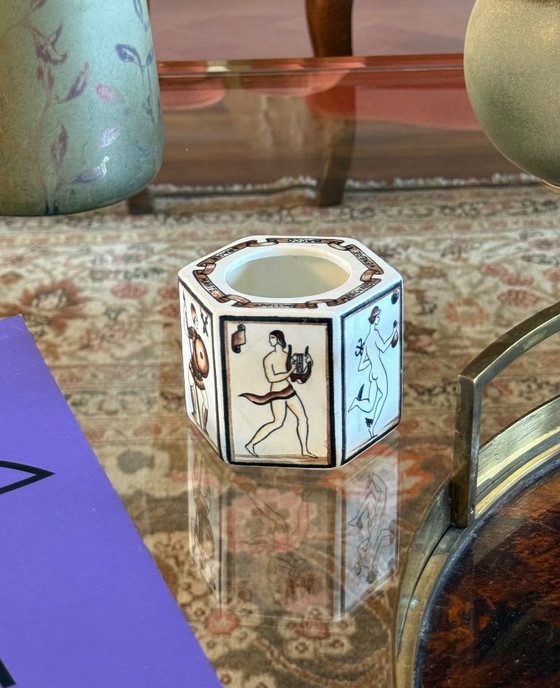 Image 1 of Gio Ponti, cenicero "Per scriver classico", San Cristoforo Richard Ginori, Italia 1923