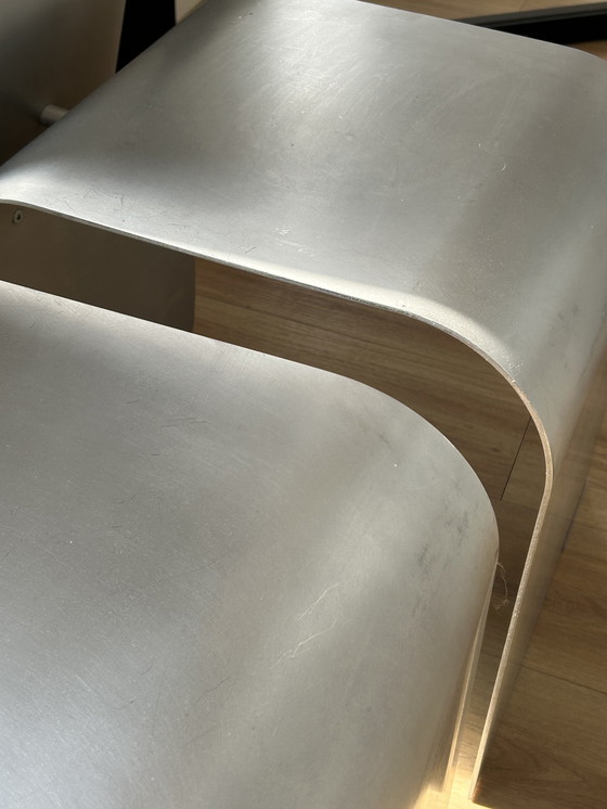 Image 1 of 2 sedie scultoree in alluminio