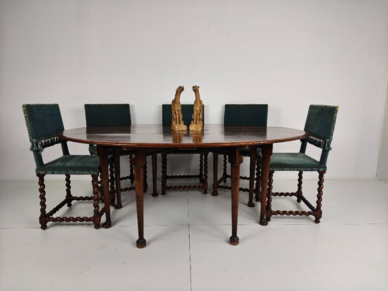 Image 1 of Tavolo da pranzo antico inglese LOP – Vittoriano – 8 gambe