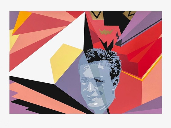 Image 1 of Retrato de Charles Pascarel, serigrafía, 1987