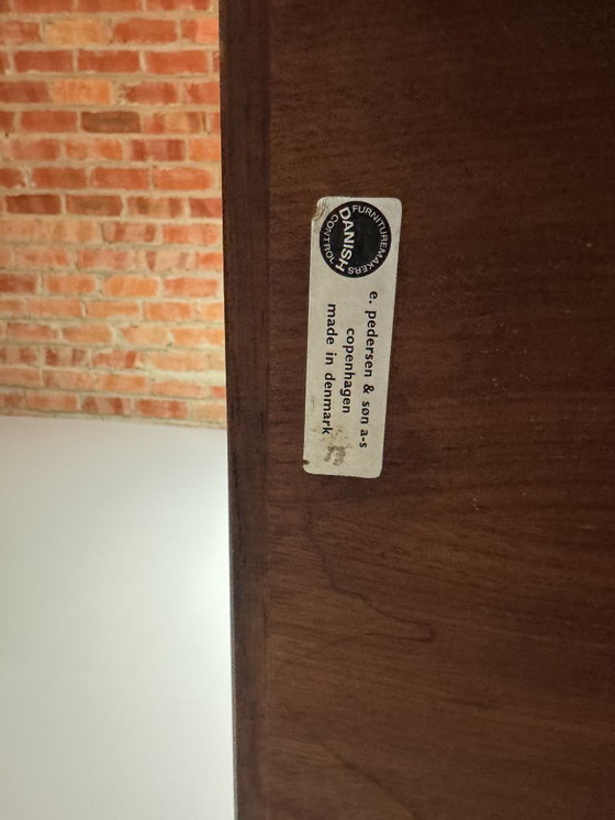 Image 1 of Iconic Mid-Century Sliding Bar Coffee Table in Solid Rosewood with Concealed Bar Compartments by E. Pedersen, Denmark 1960s.