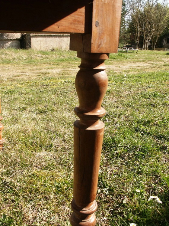 Tavolo rotondo a ribalta in faggio e pino – Tavoli da pranzo, Legno, Vintage (photo 8 of 14)