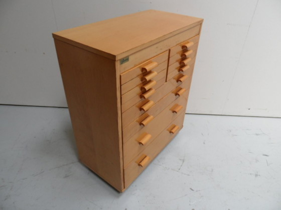 Image 1 of Vintage chest of drawers school cabinet