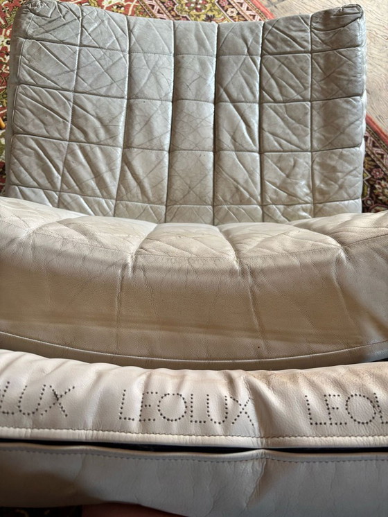 Image 1 of Leolux Volare stoelen wit leer