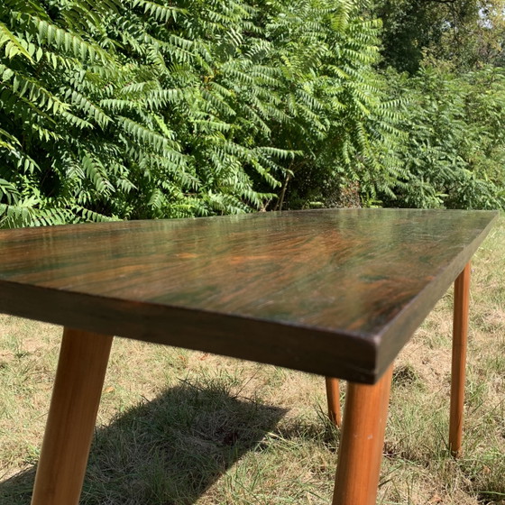 Image 1 of G. Scapinelli. Braziliaanse console van caviuna en palissanderhout.