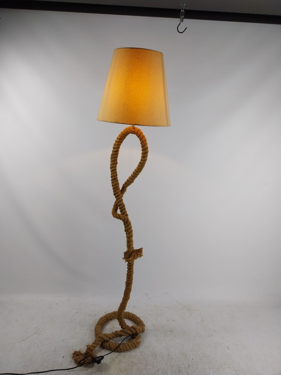 Image 1 of 1 X Standing Floor Lamp With Ship Rope 175Cm 1980'S