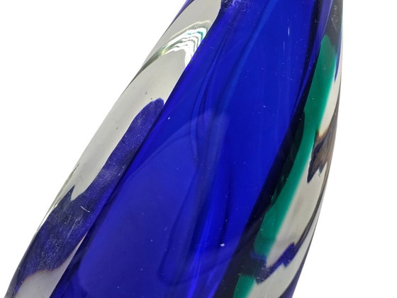 Image 1 of Christalleries de Val St Lambert - Belgio - cristallo - trasparente - blu cobalto - anni '70