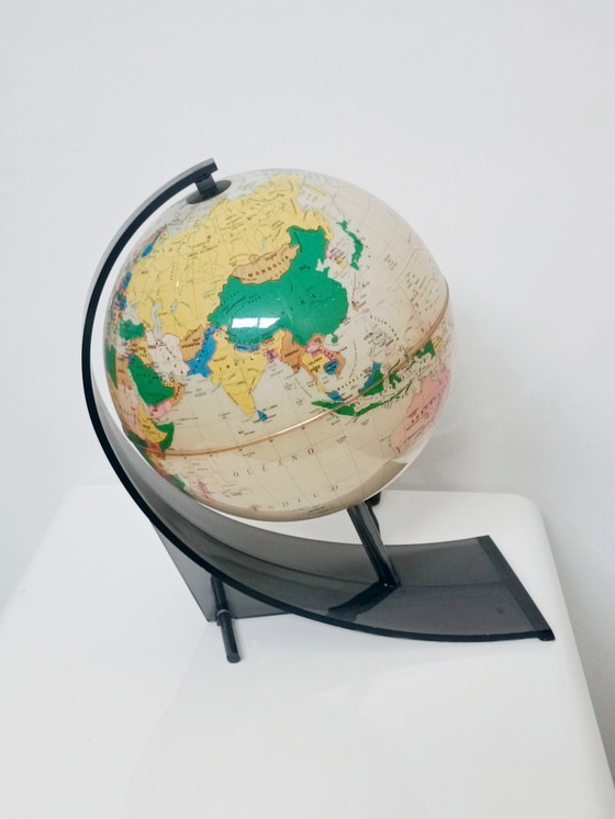 Image 1 of Beleuchteter Plexiglasglobus von Nova Rico Florenz 1969