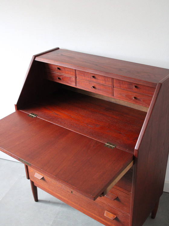 Vintage Deense secretaire in teak – Bureau, Wood (photo 13 of 13)