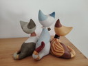 Rosina Wachtmeister Tre Amici Cat Trio Figurines
