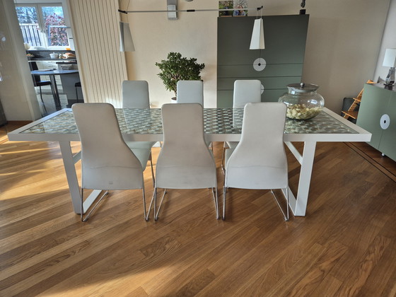 Image 1 of Esstisch Lens mit 6 Stühlen, B&B Italia