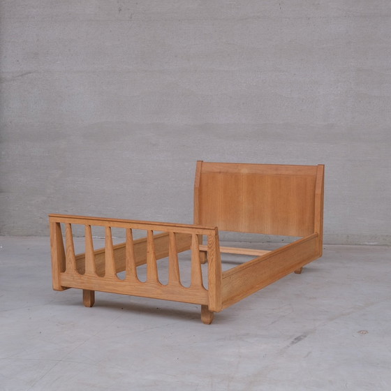 Image 1 of Guillerme et Chambron French Mid-Century Oak Single Bed
