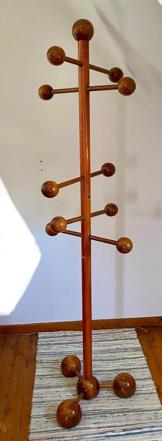 Image 1 of Atomic Wood Garderobenständer Garderobe Sputnik Postmoderne 60er 70er Space Age