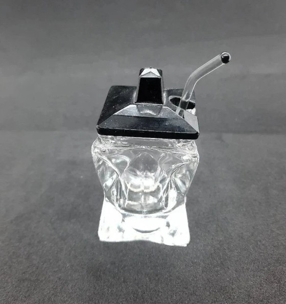 Image 1 of Juego de vinagreras Art Déco de lujo de 6 piezas: pimienta, sal, vinagre, aceite y mostaza