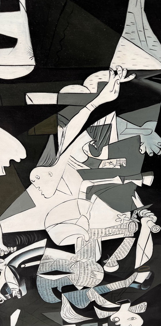 Image 1 of Pablo Picasso – Guernica - Hand-Painted Interpretation | Oil on canvas (rolled up)