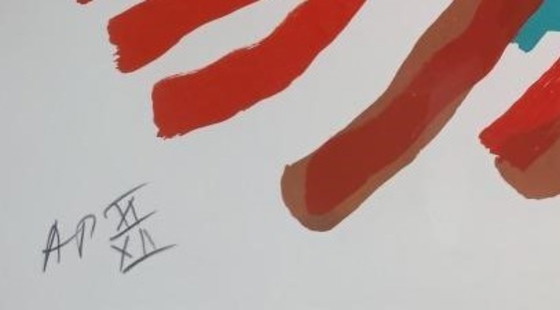 Image 1 of Jan Cremer - serigrafia incorniciata "PAYSAGE TOSCANE I"