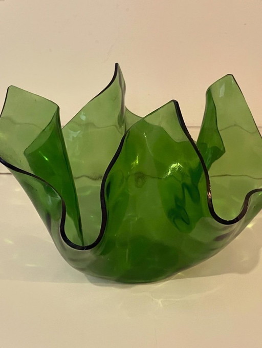 Large 'handkerchief' vase by Chance Brothers