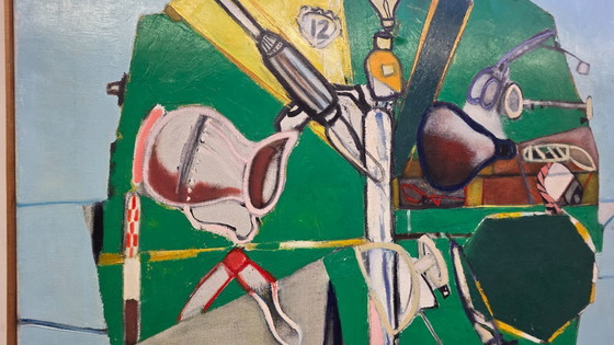 Image 1 of Oskar Lens, the daily grind of life, oil on canvas