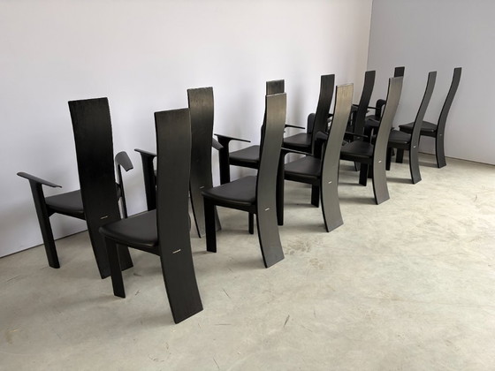 Set Of 12 Iris Chairs By Rob And Dries Van Den Berghe For Van Den Berghe Pauvers, 1990s – Dining chairs (photo 9 of 9)