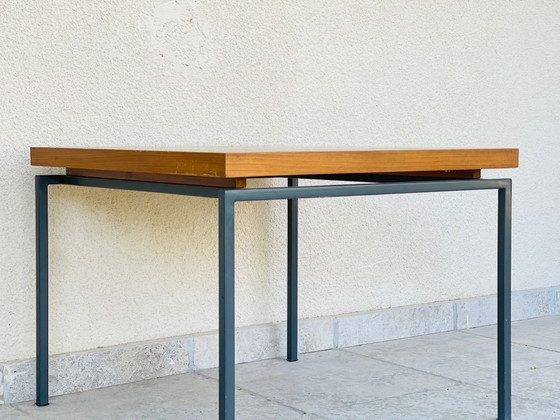 Image 1 of Vintage Scandinavian teak coffee table with metal base, 1960